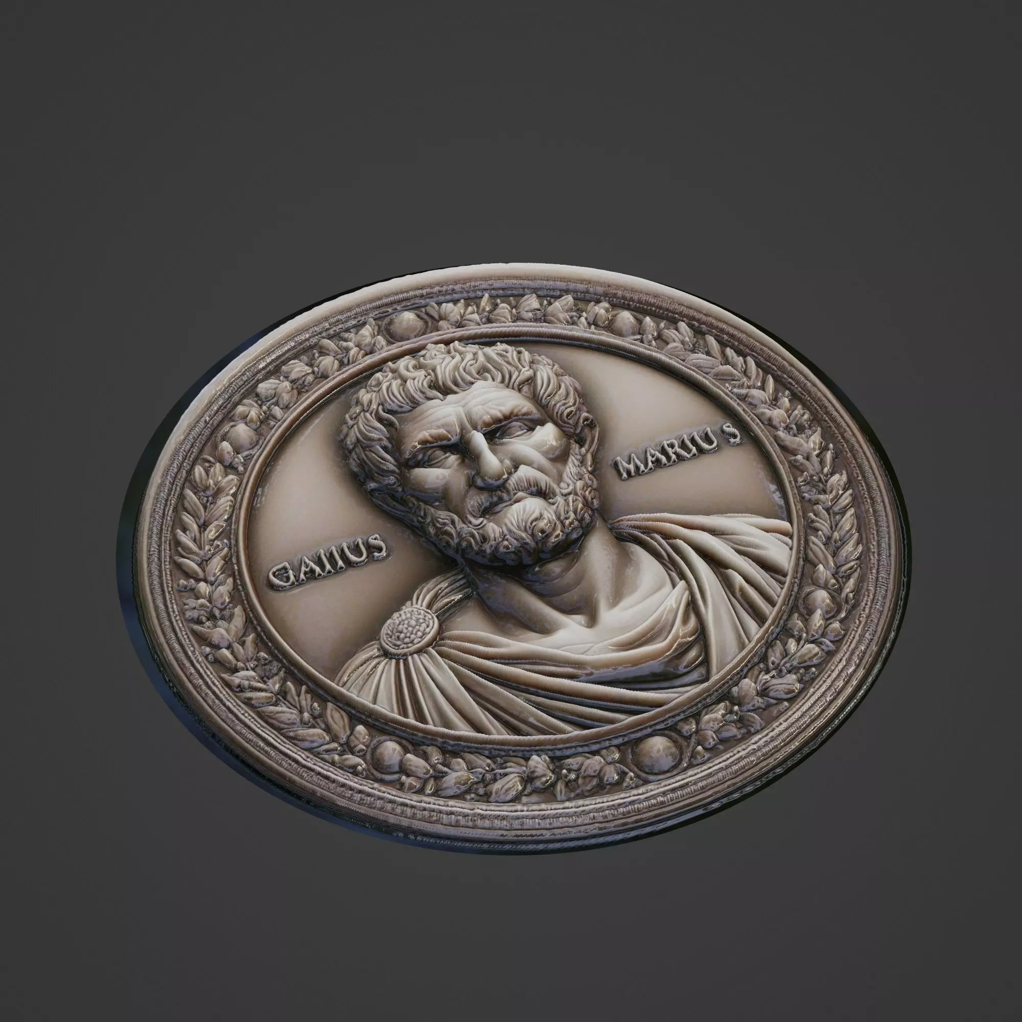 Gaius Marius Medallion 3D print model_0