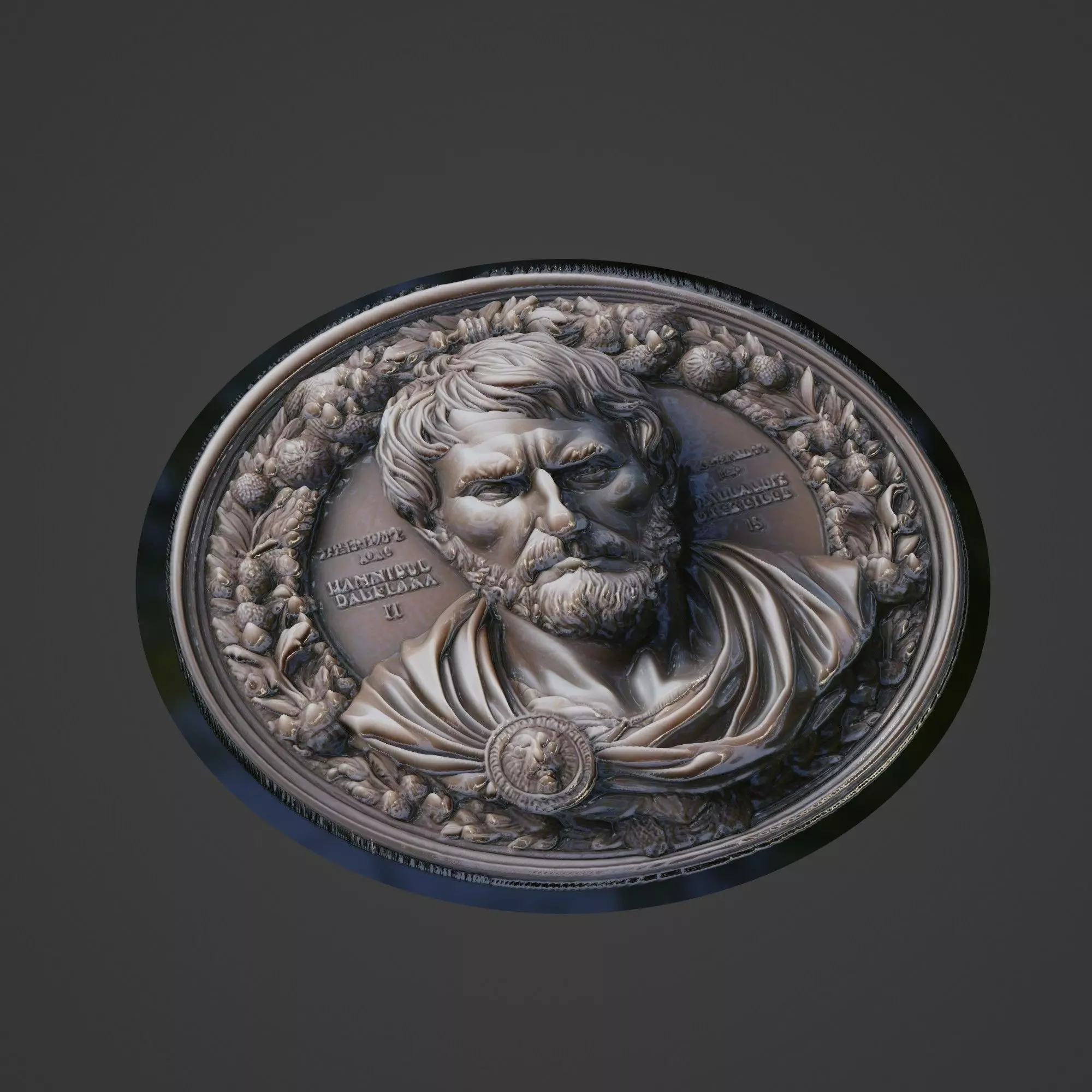 Hannibal Barca Medallion 3D print model_0