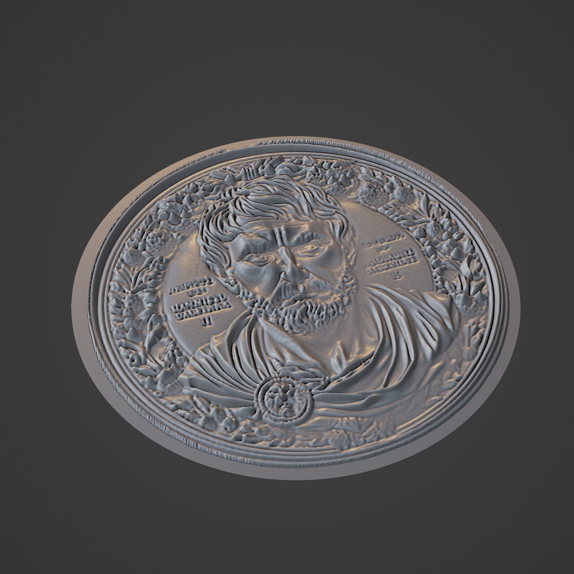 Hannibal Barca Medallion 3D print model_1