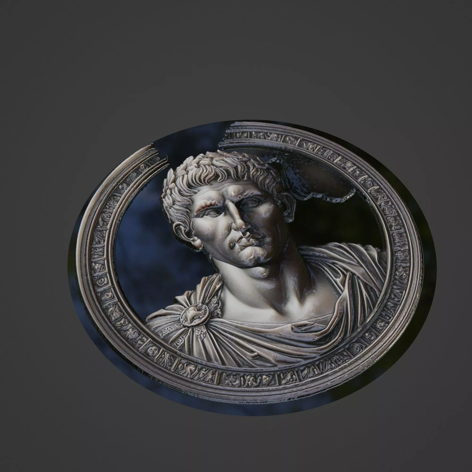 Julius Caesar Medallion 3D print model