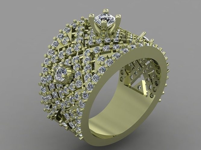 Gold ring 3D print model