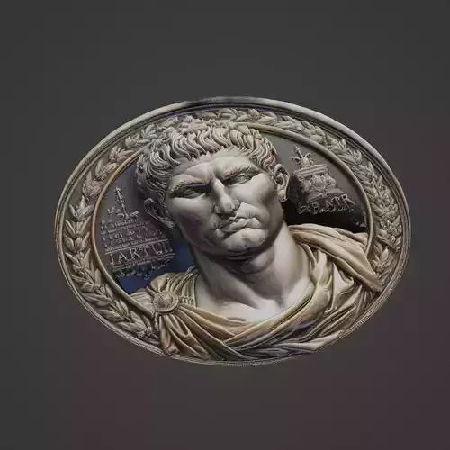 Julius Caesar Medallion 3D print model