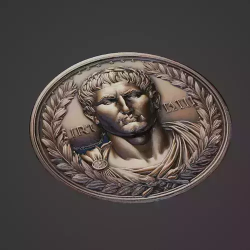 Julius Caesar Medallion 3D print model
