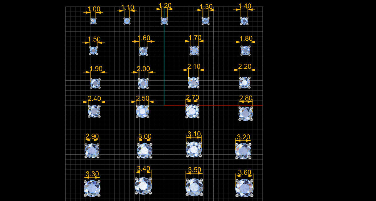 Package of head builder round gem 3D print model_2