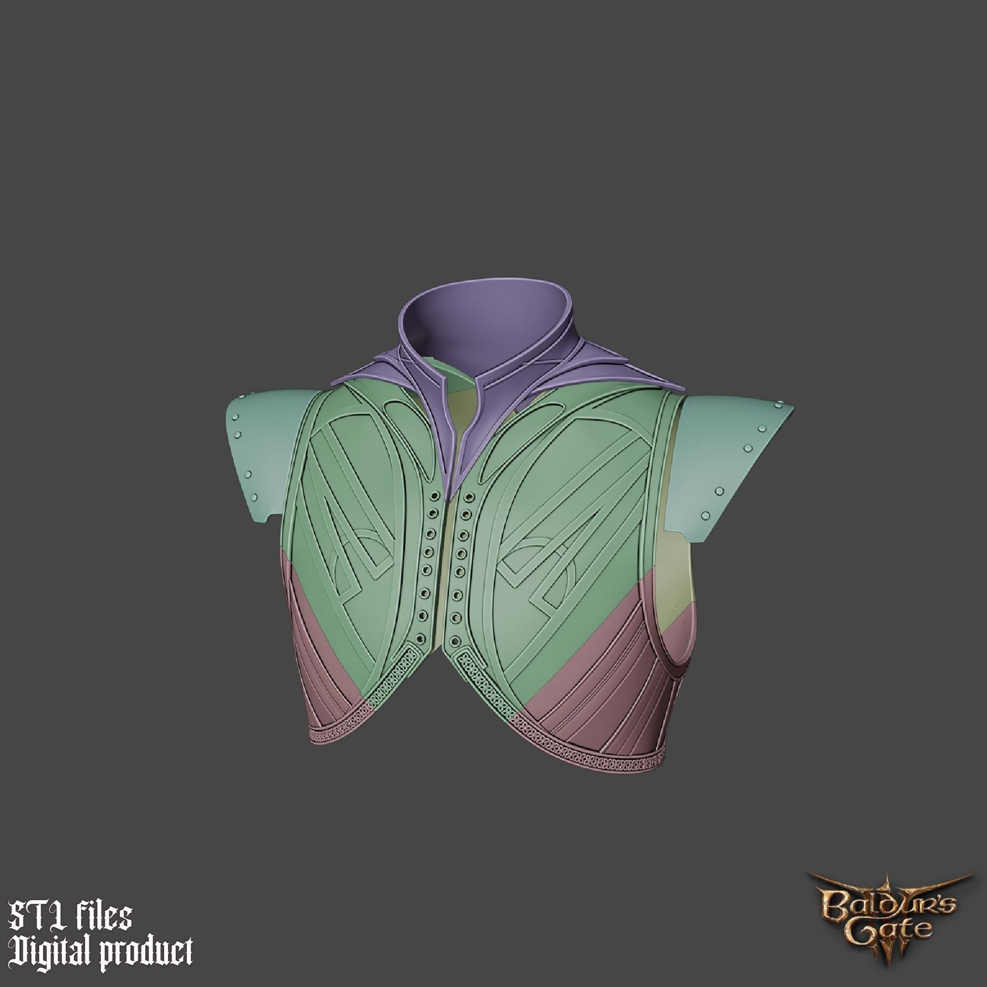 Fantasy Infernal Robe Baldurs Gate 3 3D model 3D printable | CGTrader