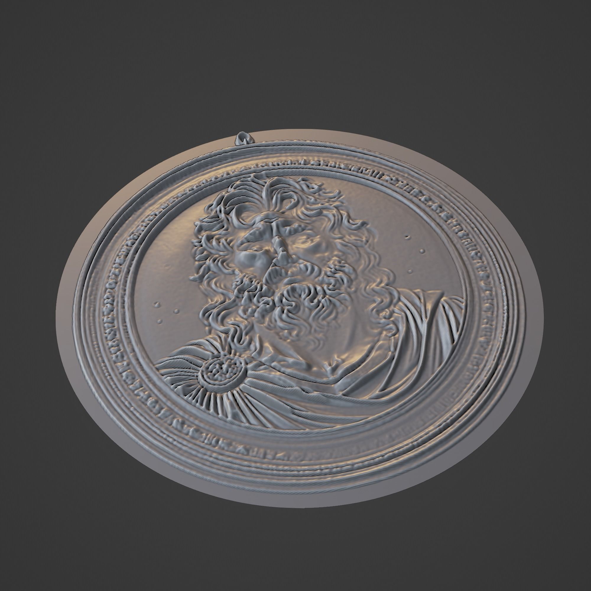 Leonidas Medallion 3D print model_1