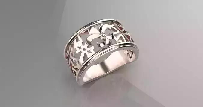 jewelry tree branch vine diamond ring 3d model