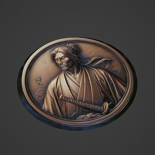 Miyamoto Musashi Medallion 3D print model