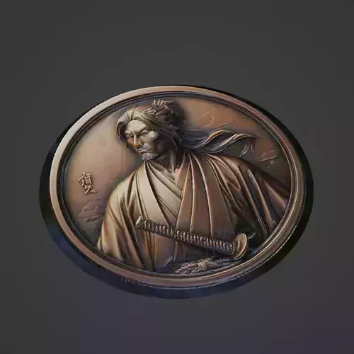 Miyamoto Musashi Medallion 3D print model