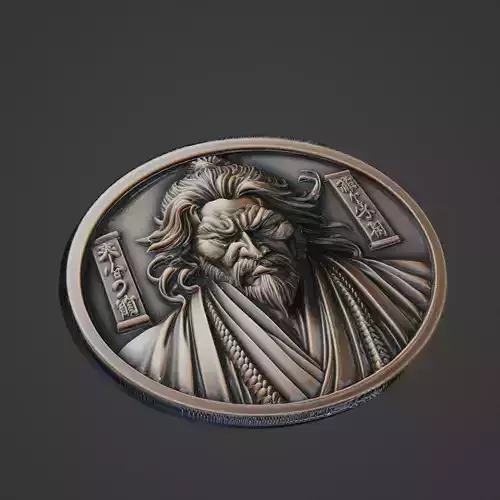 Miyamoto Musashi Medallion 3D print model