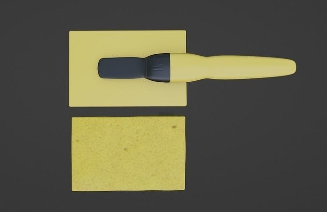 Car cleaning Sponge and Brush Set Low-poly 3D model 7
