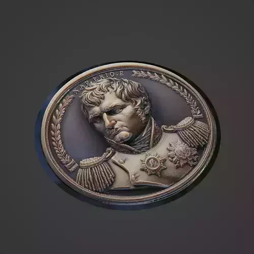 Napoleon Bonaparte Medallion 3D print model
