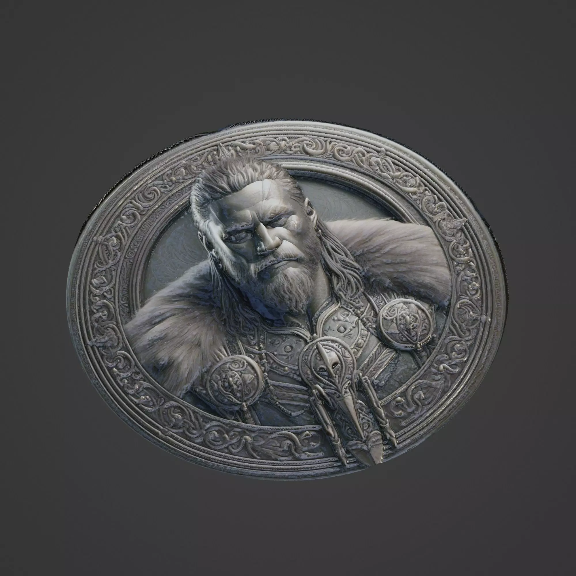 Ragnar Lothbrok Medallion 3D print model_0