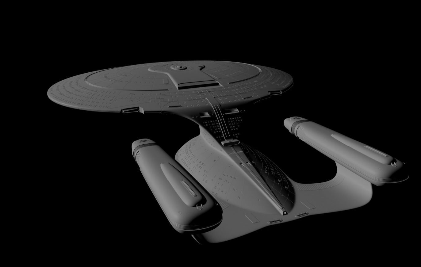 Galaxy class stls 3D print model_2