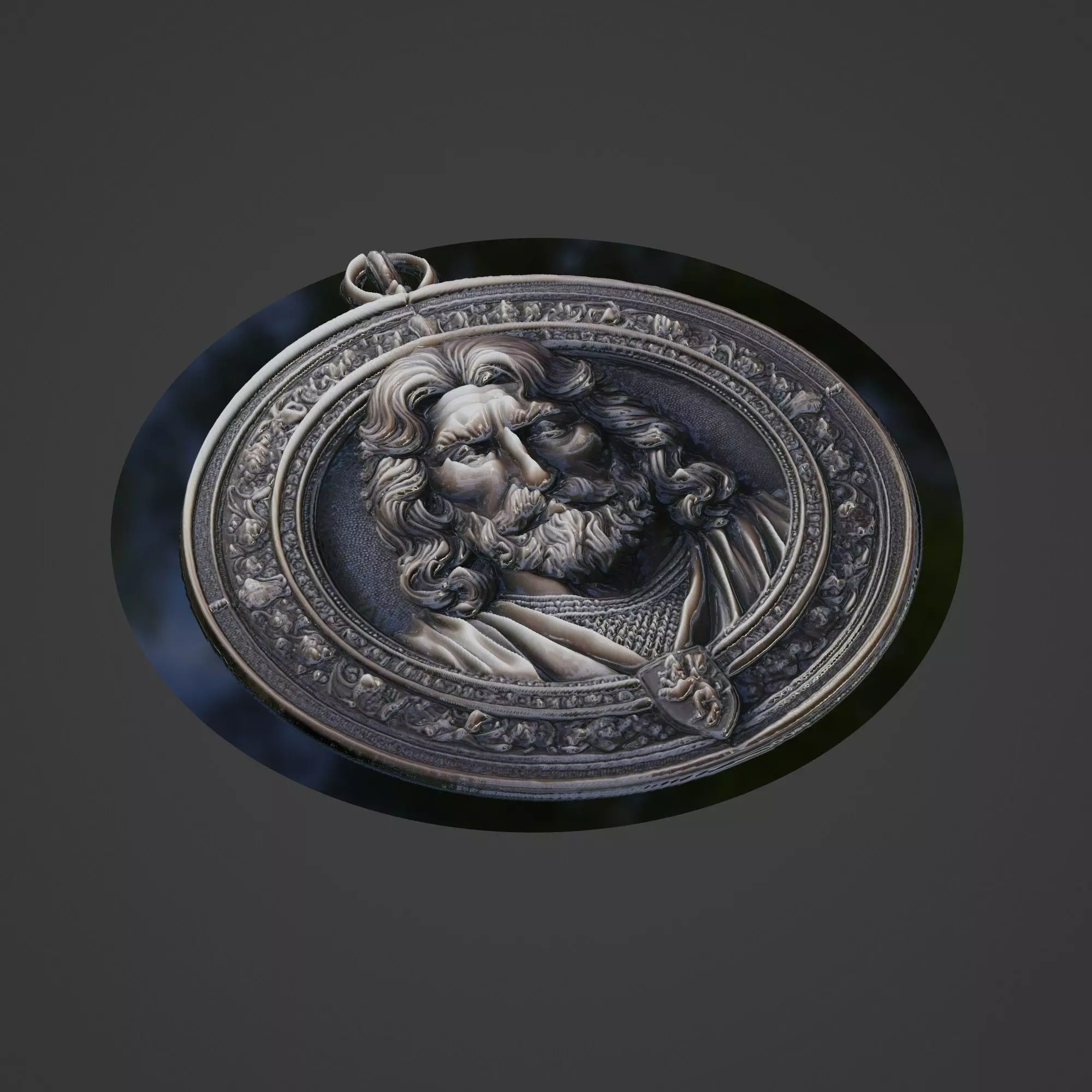 Richard the Lionheart Medallion 3D print model_0