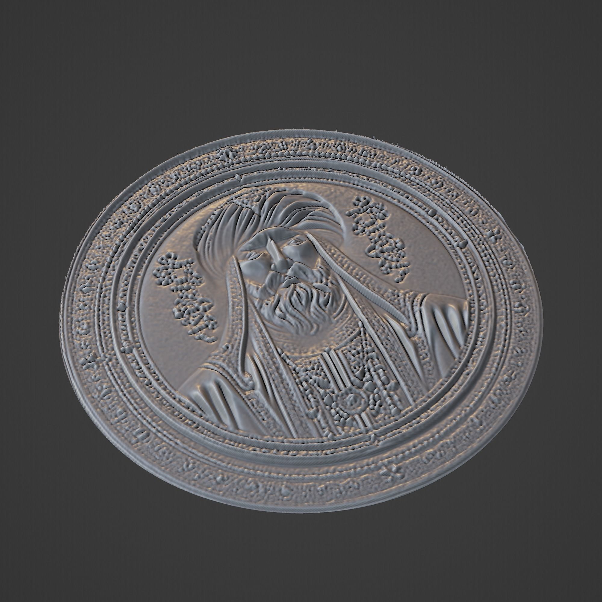 Saladin Medallion 3D print model_1