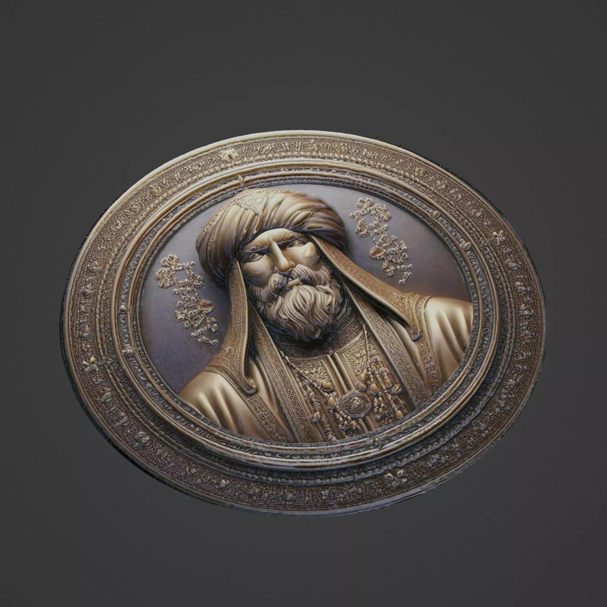 Saladin Medallion 3D print model_0
