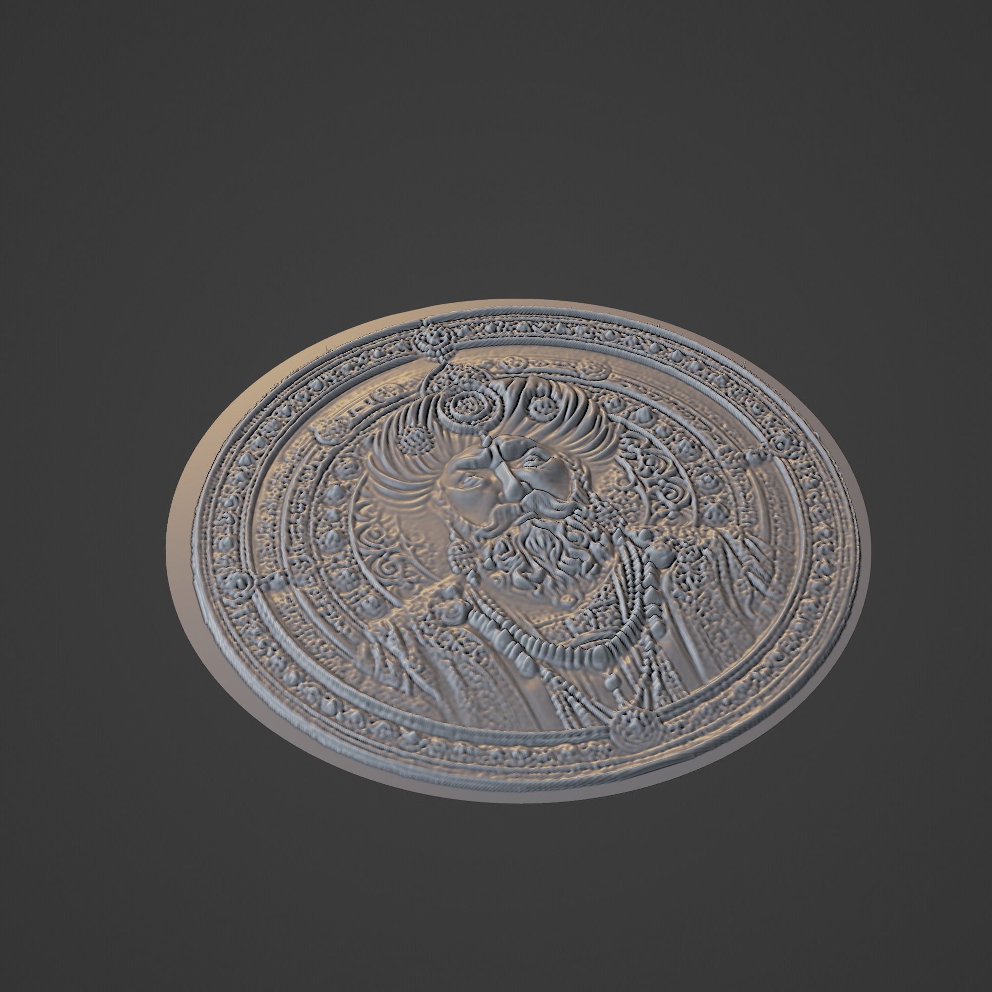 Suleiman the Magnificent Medallion 3D print model_1