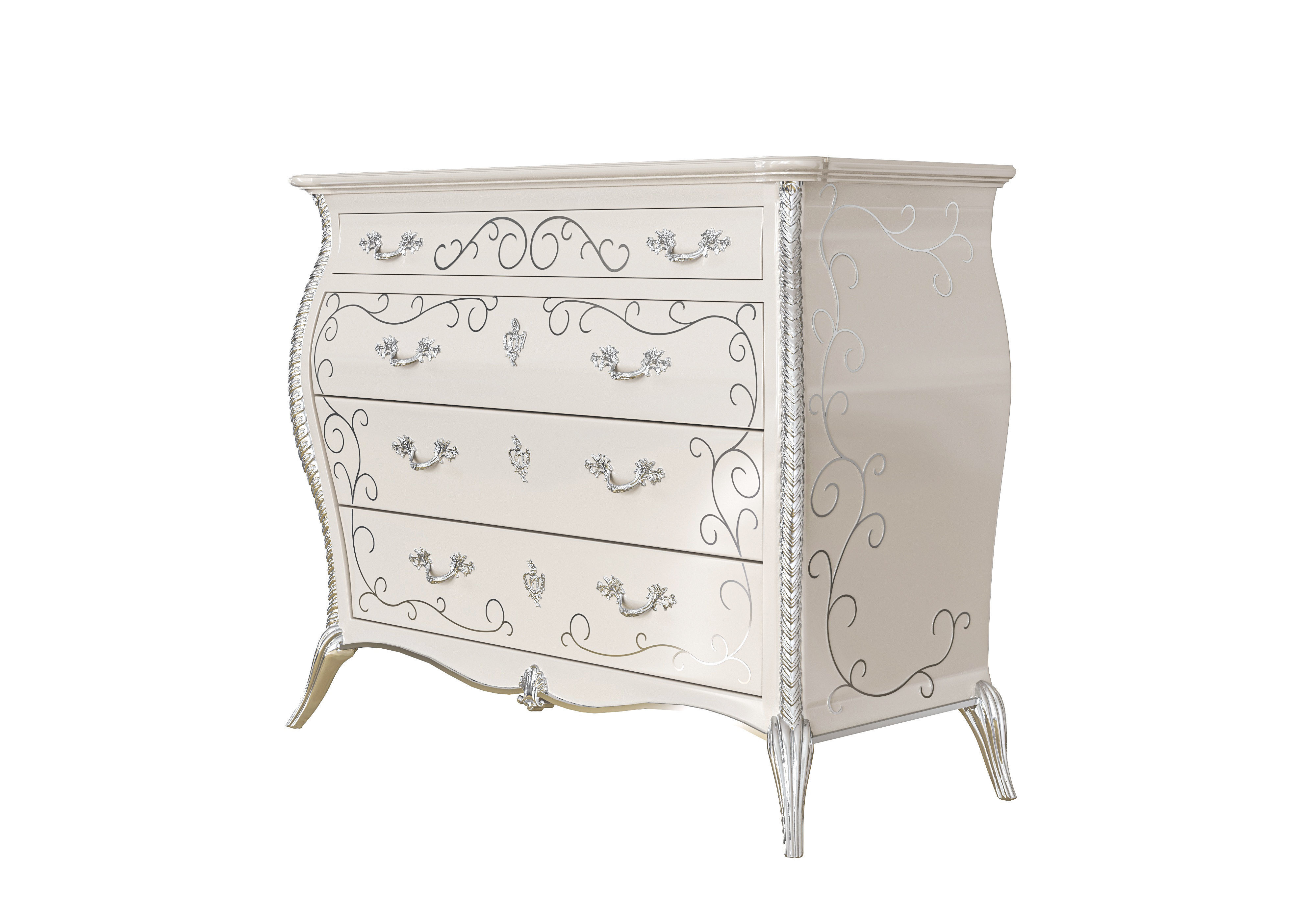 The Rococo-Inspired Luxury Chest of Drawers by MODENESE 3D model_1