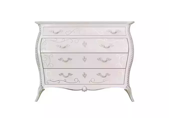 The Rococo-Inspired Luxury Chest of Drawers by MODENESE 3D model