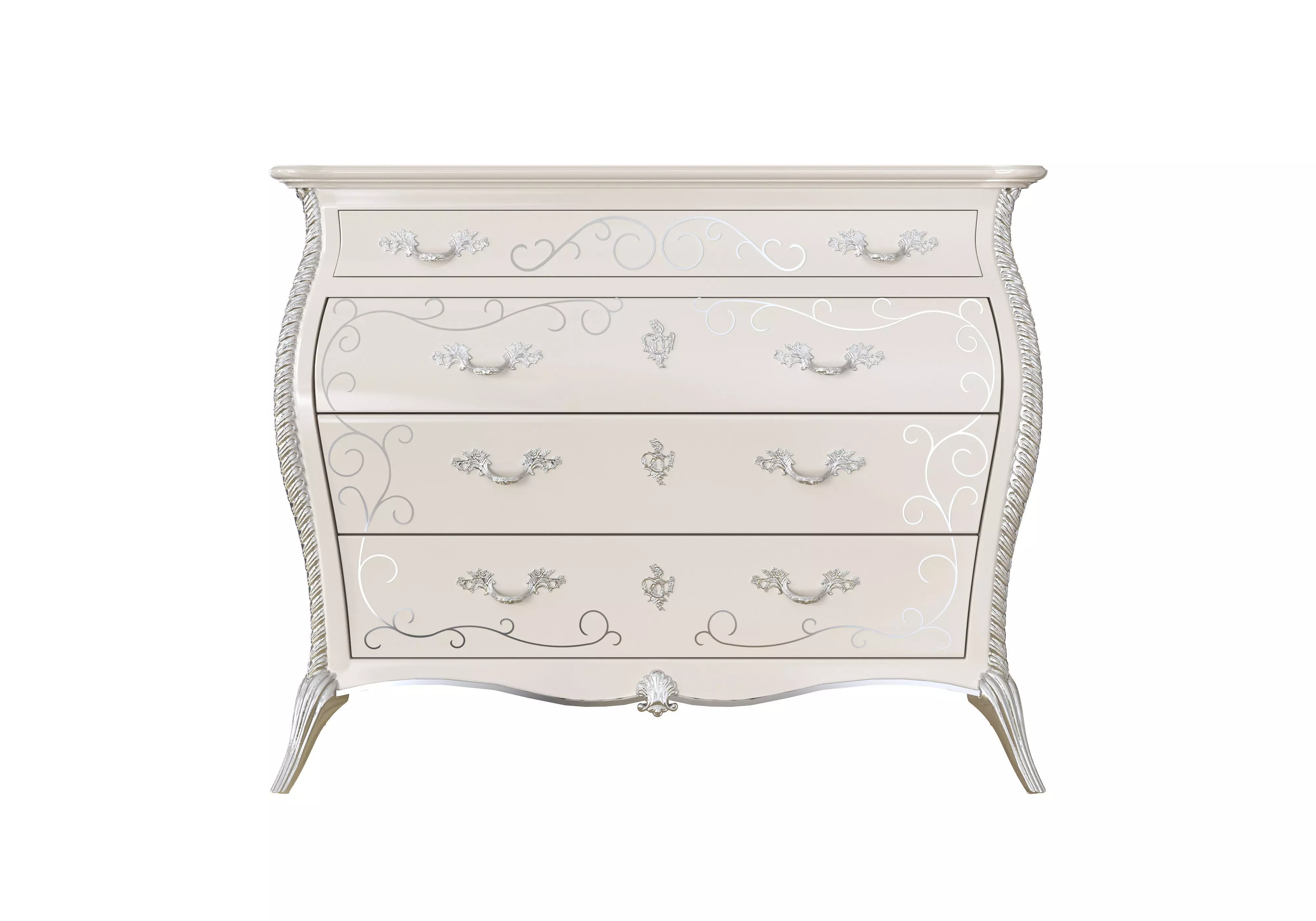 The Rococo-Inspired Luxury Chest of Drawers by MODENESE 3D model_0