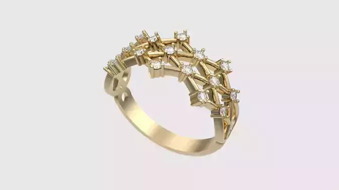 Crisscross Diamond Ring JDBCo 3D print model