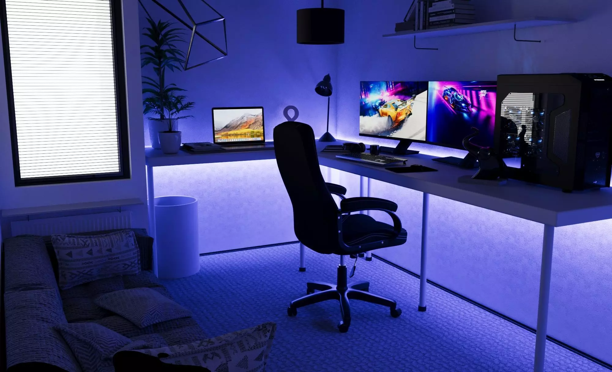 modern gaming room  3D model_0