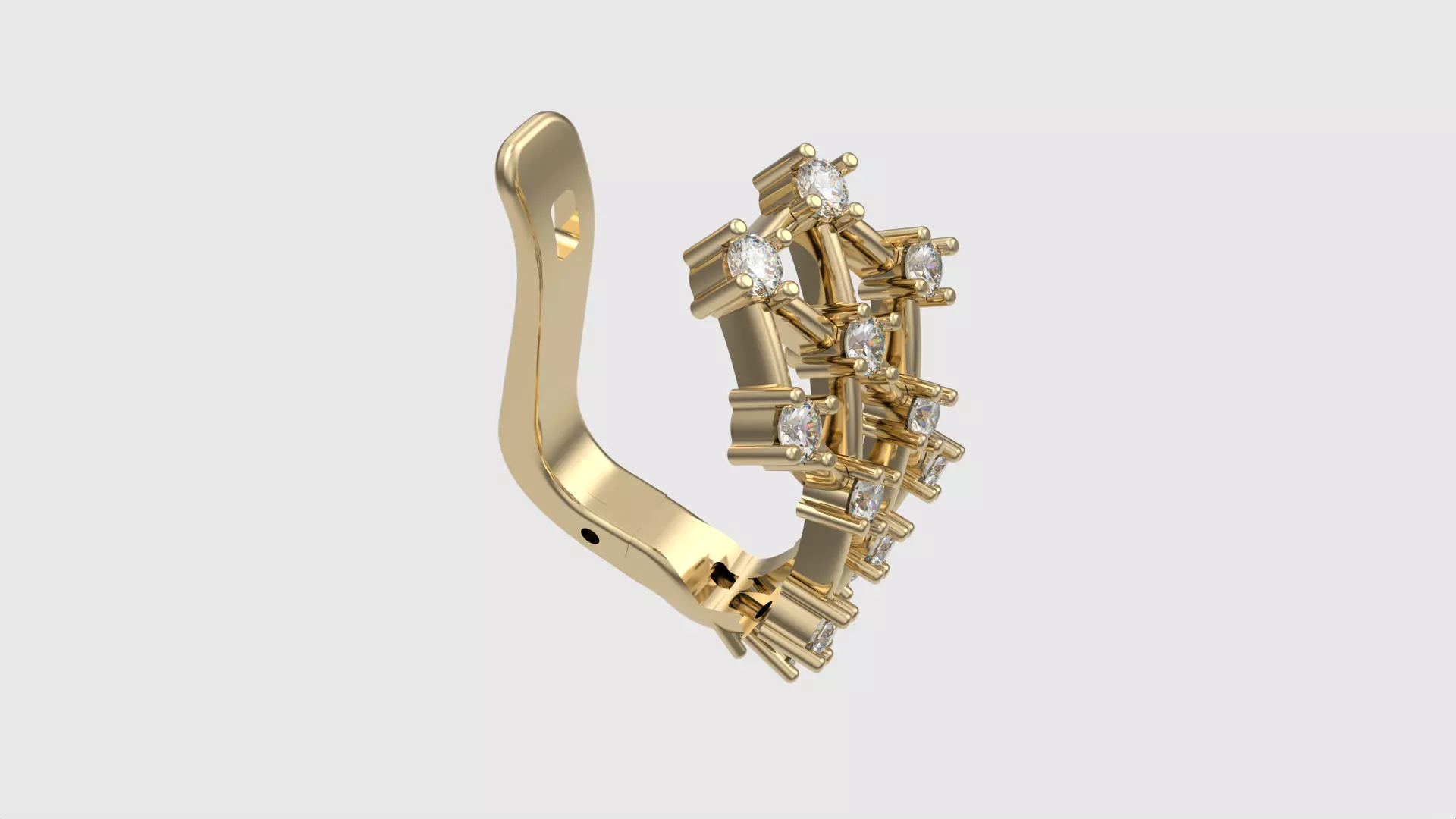 Geometric Modern Earrings JDBCo 3D print model_0