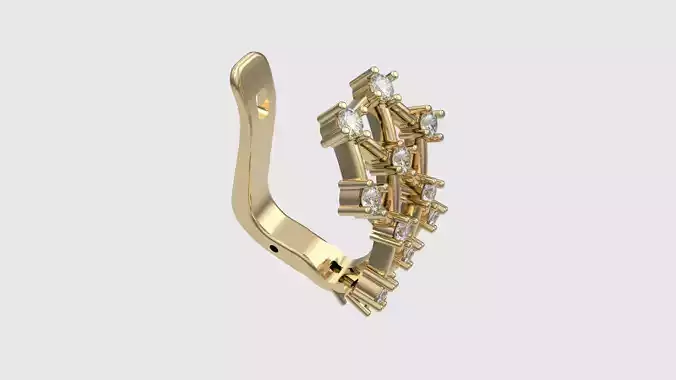 Geometric Modern Earrings JDBCo 3D print model