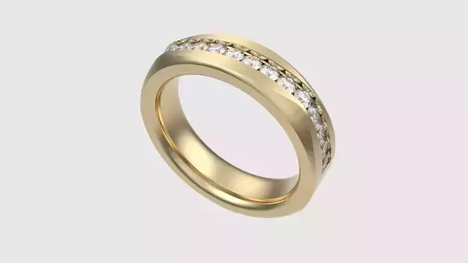Channel Set Diamond Ring JDBCo 3D print model