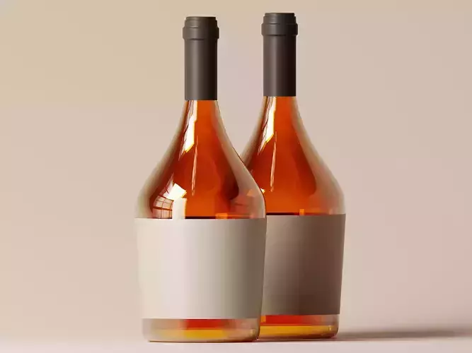 Champagne Bottle 3D Model