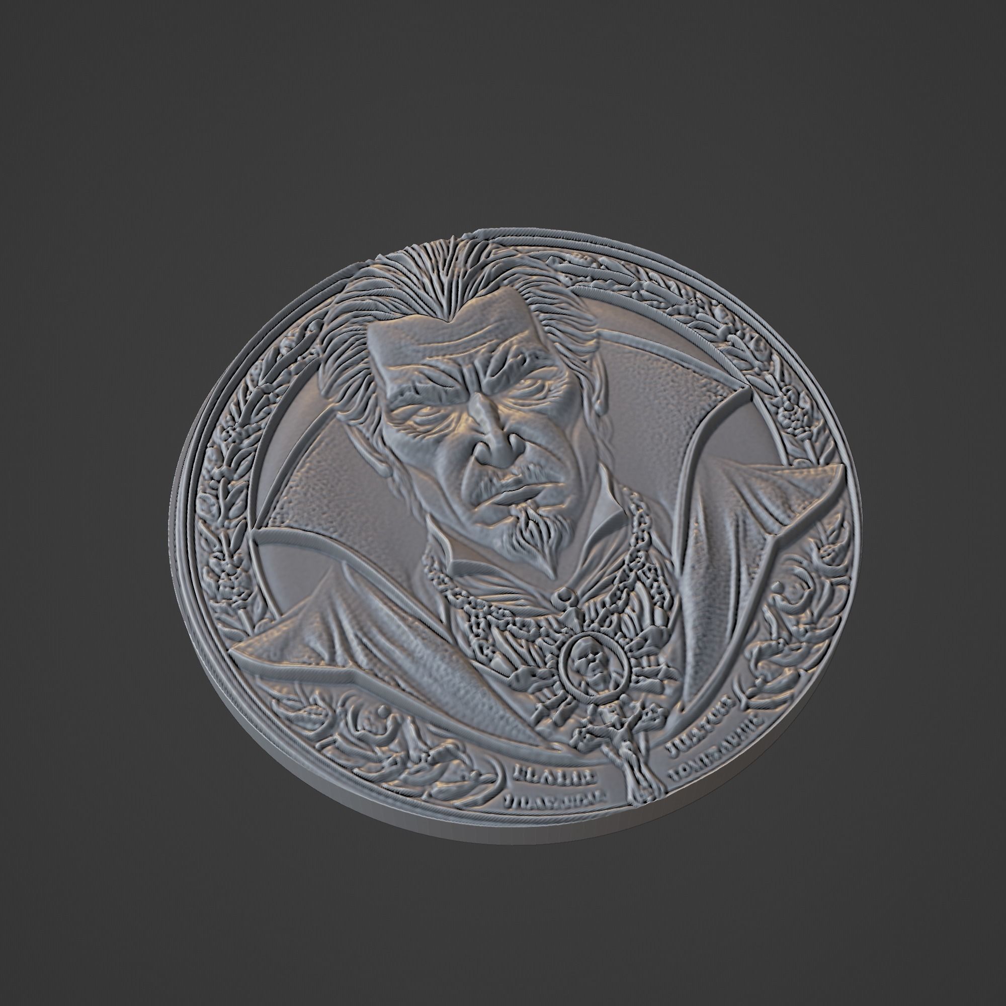 Vlad Dracula Medallion 3D print model_1