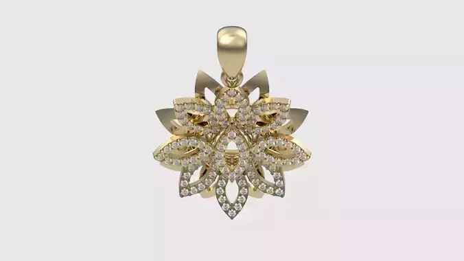 Intricate Floral Pendant JDBCo 3D print model