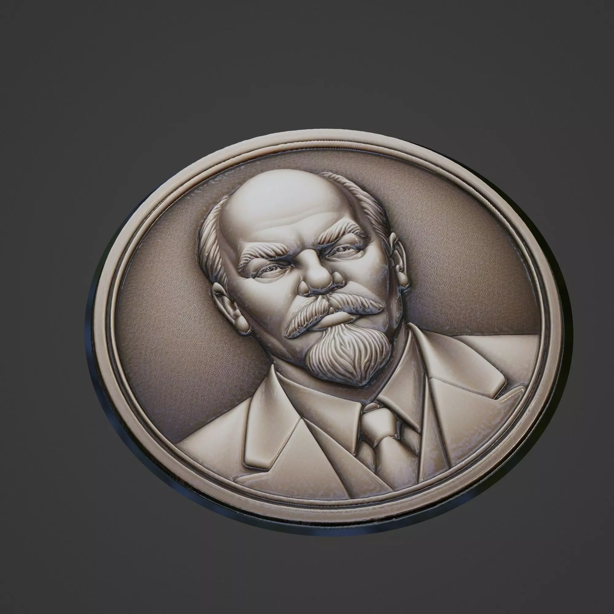 Vladimir Ilyic Lenin Medallion 3D print model