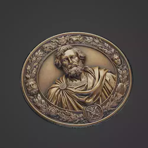 William Wallace Medallion 3D print model
