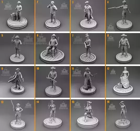 Wild west 3D Model Collection