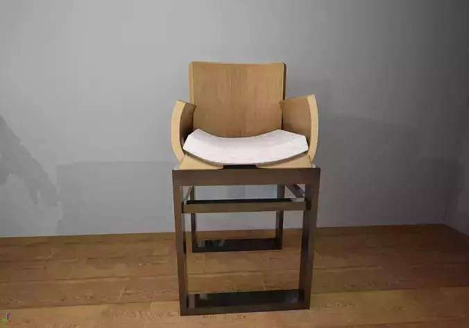 Wooden Modern CHAIR UNIQ style obj-fbx-dae 