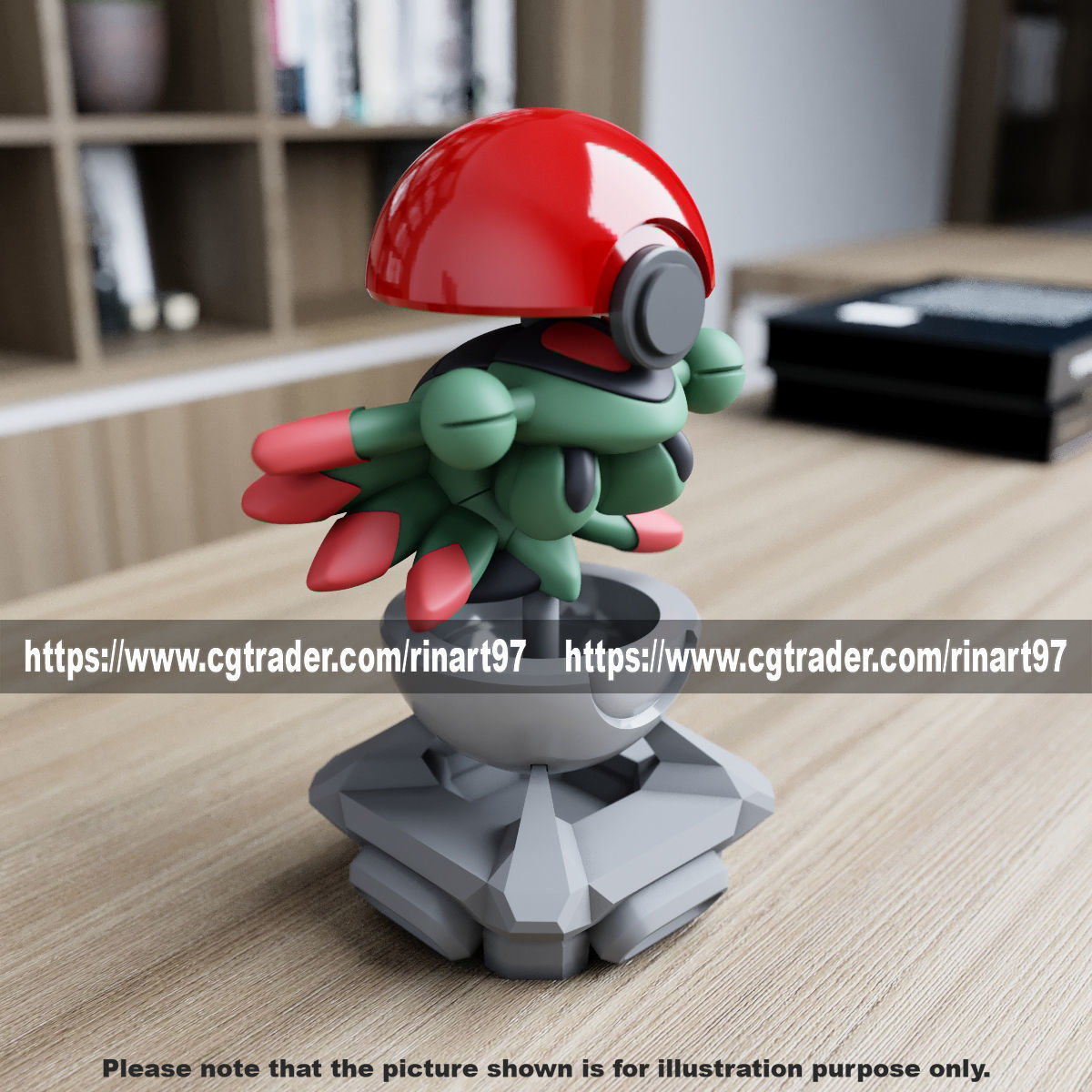 Anorith in the pokeball from Pokemon 3D print model_8