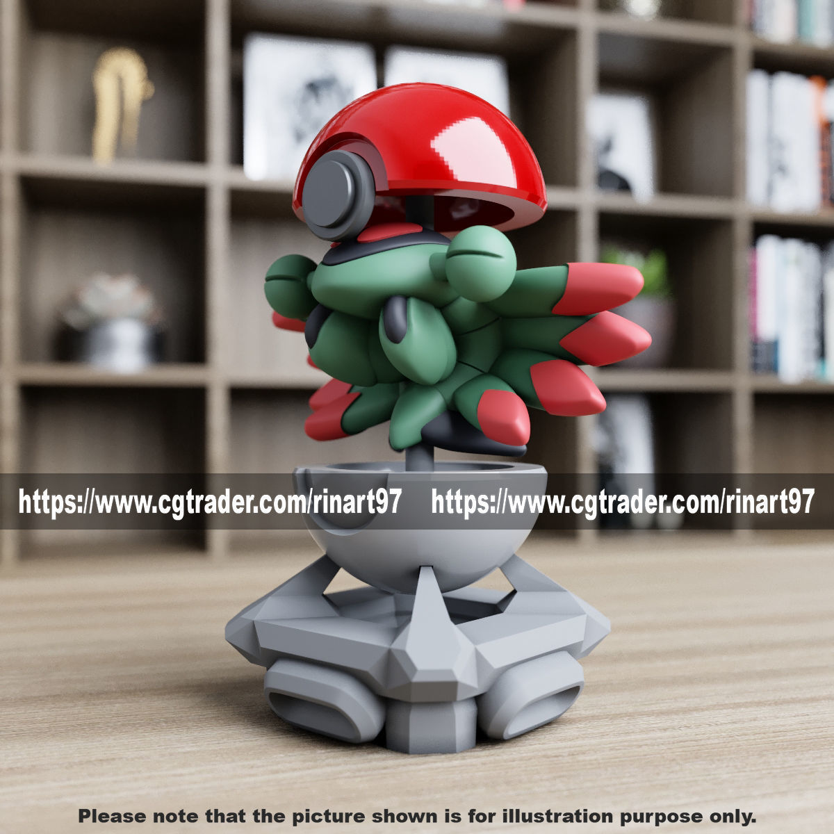 Anorith in the pokeball from Pokemon 3D print model_6