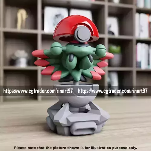 Anorith in the pokeball from Pokemon 3D print model