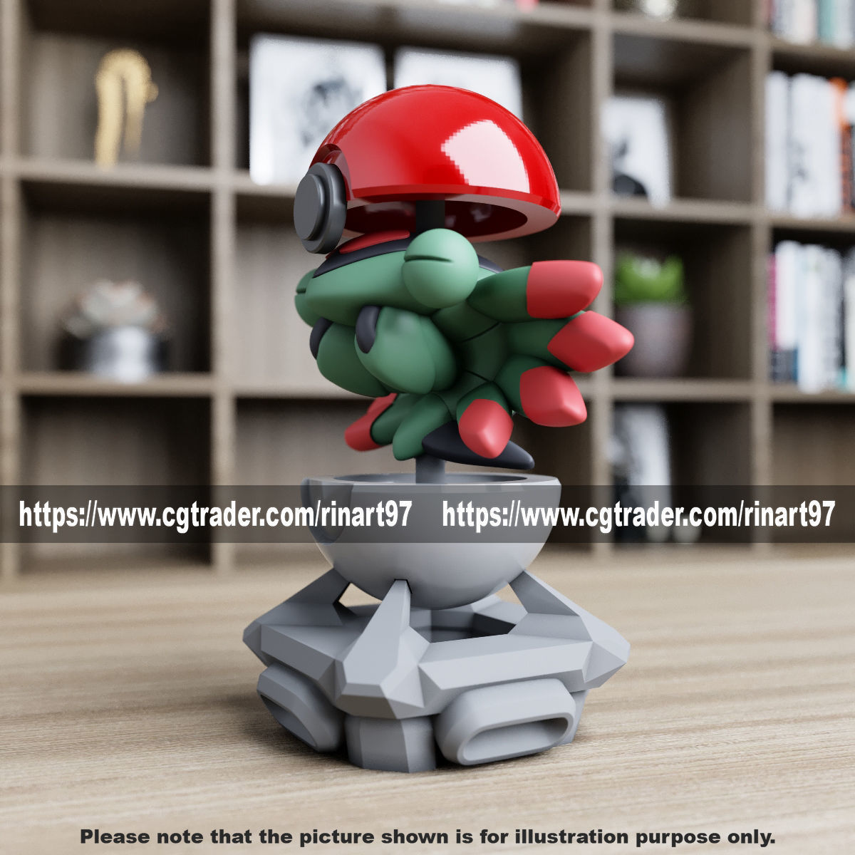Anorith in the pokeball from Pokemon 3D print model_7