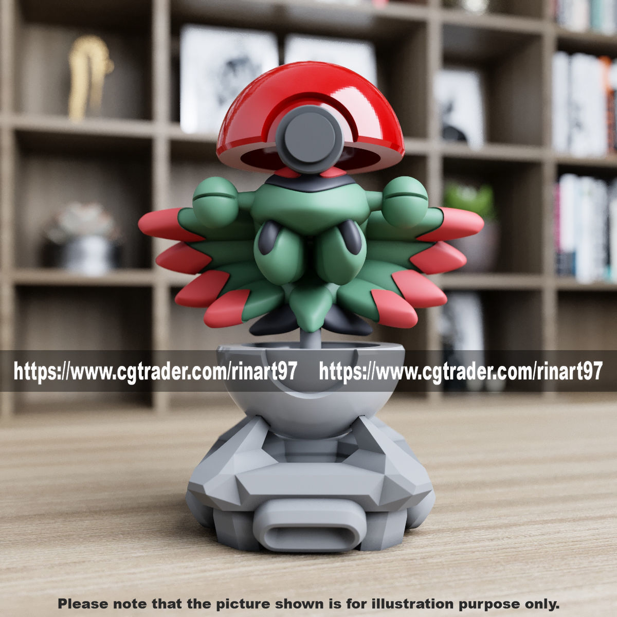 Anorith in the pokeball from Pokemon 3D print model_4