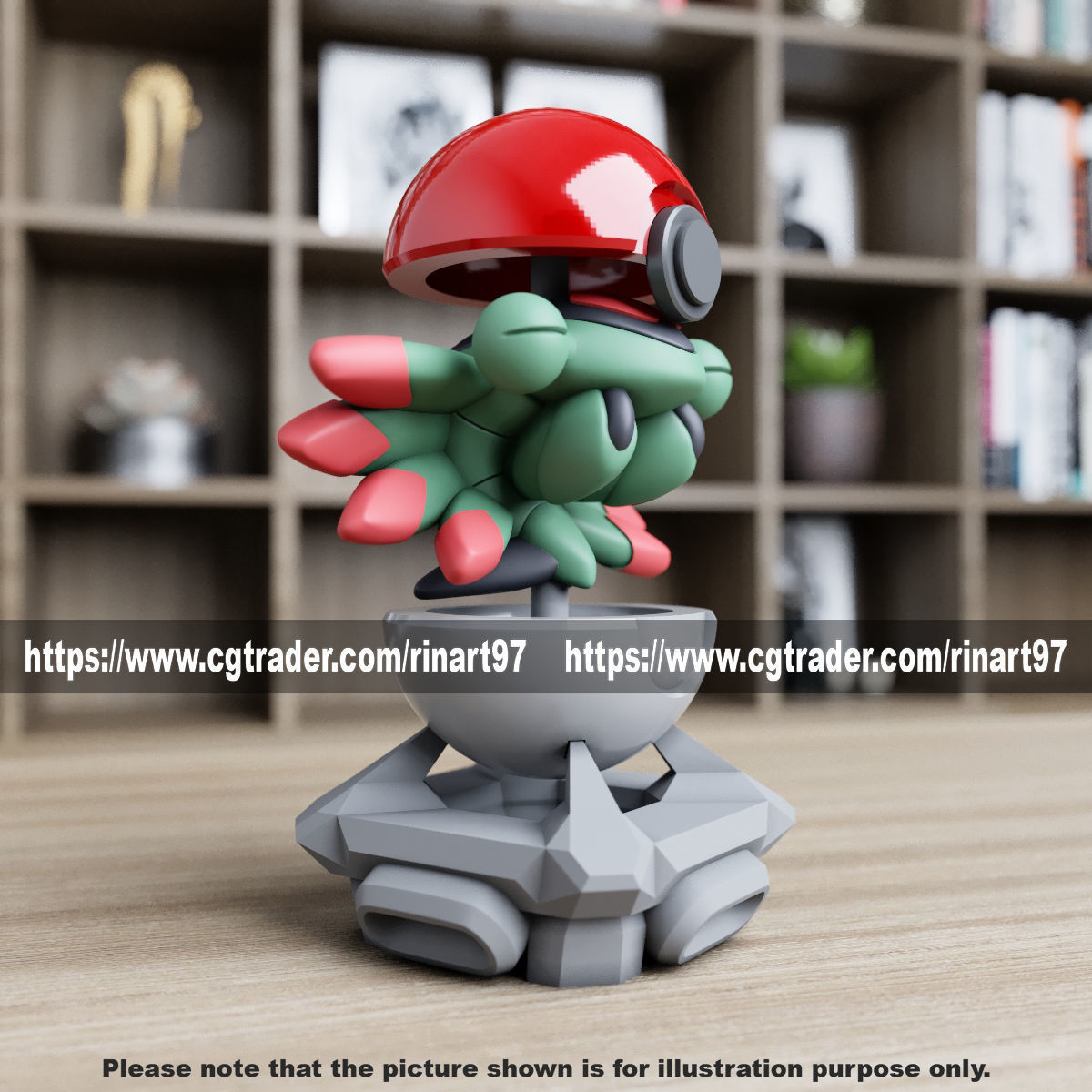 Anorith in the pokeball from Pokemon 3D print model_2