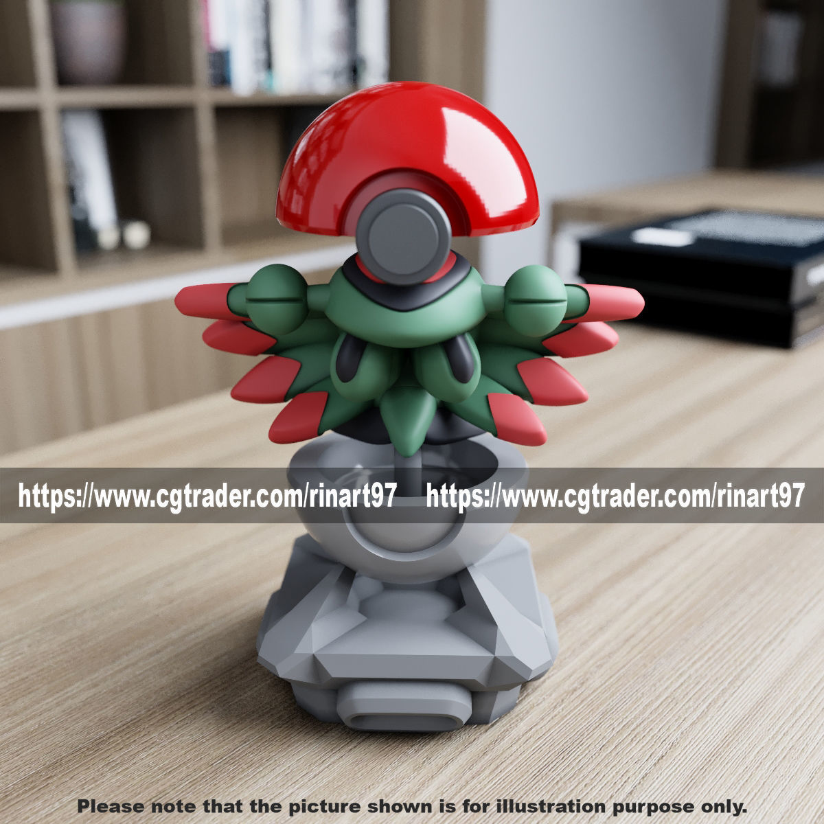 Anorith in the pokeball from Pokemon 3D print model_9