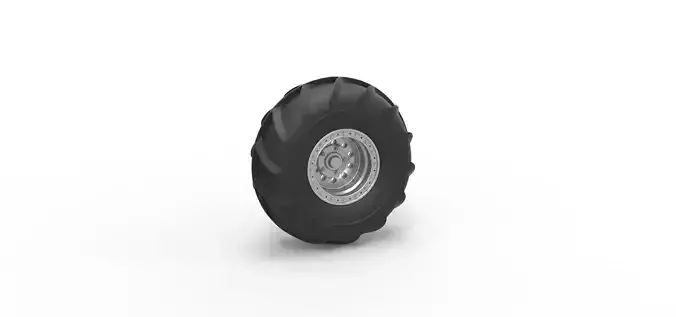 Front wheel from Mud dragster Version 2 Scale 1 to 25