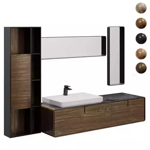 Bathroom Furniture Gamadecor Ciclo 3D Model 3D model