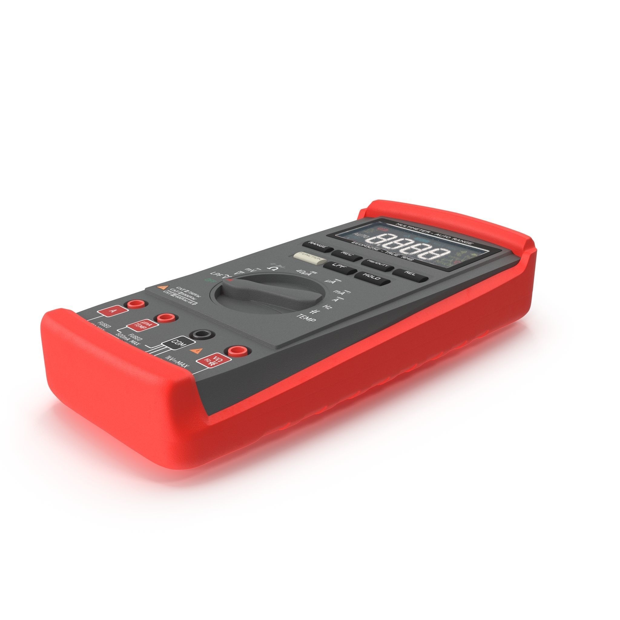 Auto Range Digital Multimeter Low-poly 3D model_1
