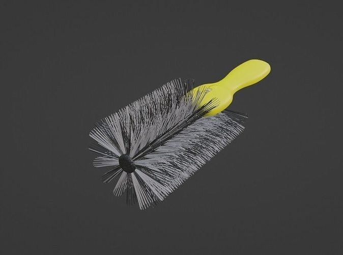 Car cleaning Wheel Brush Low-poly 3D model 5