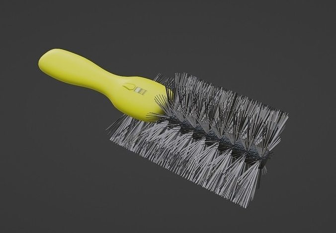 Car cleaning Wheel Brush Low-poly 3D model 2