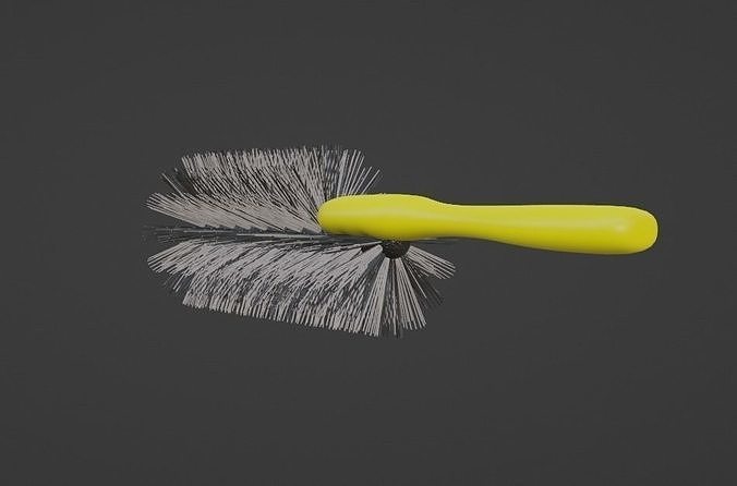 Car cleaning Wheel Brush Low-poly 3D model 6